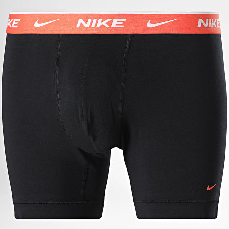 Nike - Pack de 3 Boxers Essential Cotton Stretch KE1285 Negro Naranja Violeta