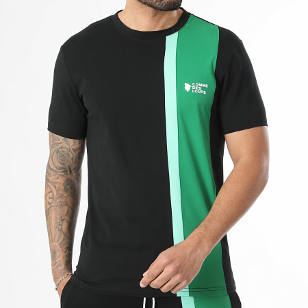 Comme Des Loups - Ensemble Tee Shirt Et Short Jogging Amalfi Noir Vert