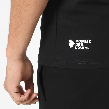 Comme Des Loups - Ensemble Tee Shirt Et Short Jogging Amalfi Noir Vert
