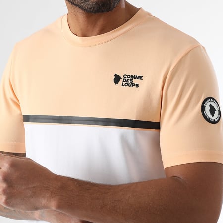 Comme Des Loups - Ensemble Tee Shirt Et Short Jogging Everest Orange Clair Blanc