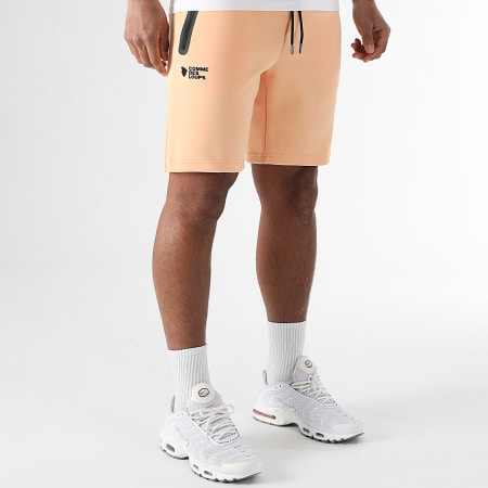Comme Des Loups - Ensemble Tee Shirt Et Short Jogging Everest Orange Clair Blanc