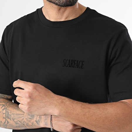 Scarface - Tee Shirt Oversize Large Big Logo Back Noir Velvet