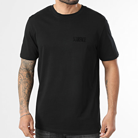 Scarface - Tee Shirt Oversize Large Big Logo Back Noir Velvet