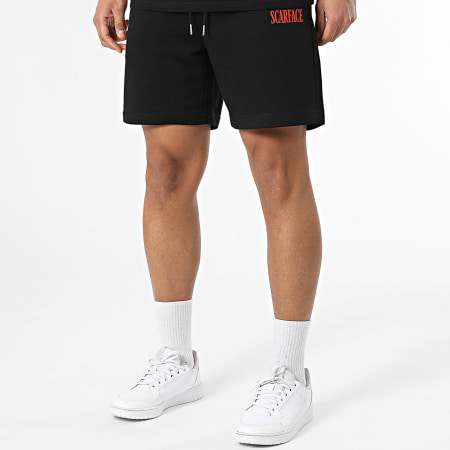 Scarface - Ensemble Tee Shirt Et Short Jogging Big Logo Back Noir