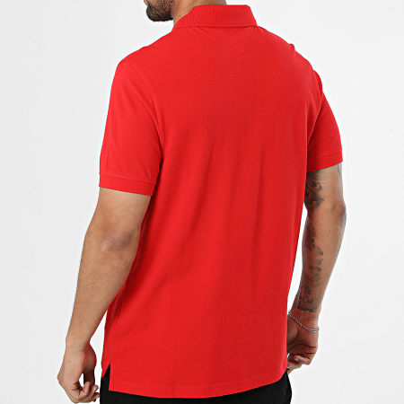 Tommy Jeans - Polo Manches Courtes Regular Fit Essential 2711 Rouge