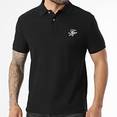 Tommy Hilfiger - Polo Manches Courtes Regular Fit Script 3046 Noir
