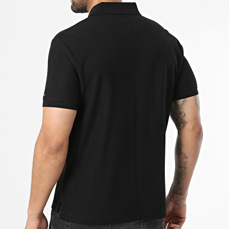 Tommy Hilfiger - Polo Manches Courtes Regular Fit Script 3046 Noir