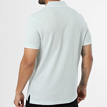 Tommy Hilfiger - Polo Manches Courtes Linen Pique 3140 Vert Chiné