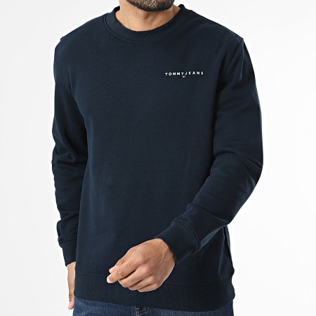 Tommy Jeans - Sweat Crewneck Linear 0249 Bleu Marine Foncé