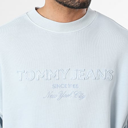 Tommy Jeans - Sweat Crewneck 90s GMD New Classics 2714 Bleu Clair Chiné