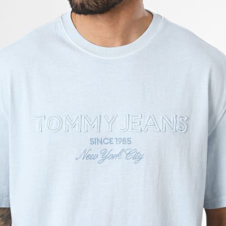 Tommy Jeans - Tee Shirt 90s New Classics 2545 Bleu Clair Chiné