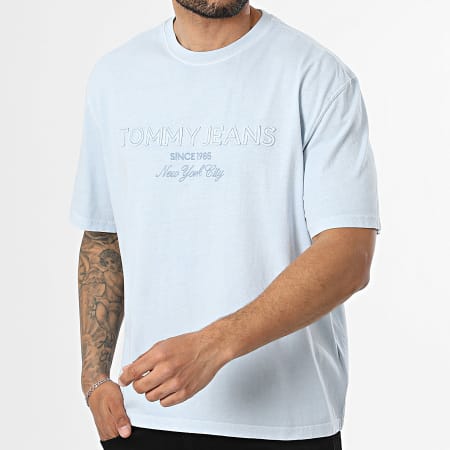 Tommy Jeans - Tee Shirt 90s New Classics 2545 Bleu Clair Chiné