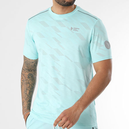 Comme Des Loups - Ensemble Tee Shirt Et Short Jogging Delta Turquoise