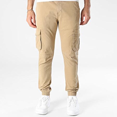 Fusional - Pack de 2 Pantalones Cargo Q05 Negro Camello
