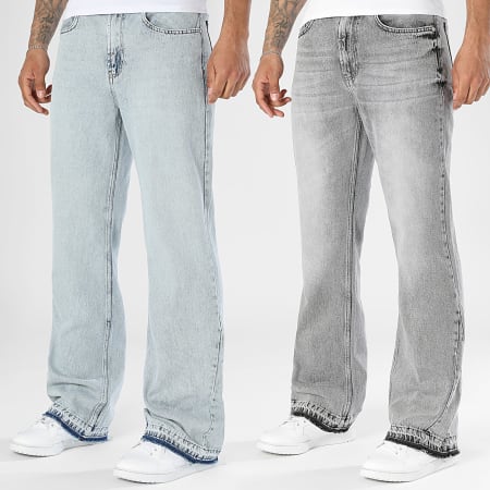 LBO - Lot De 2 Jeans Flare 4094 3776 Gris Denim Bleu Denim