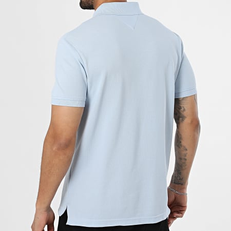 Tommy Hilfiger - Polo Manches Courtes Hilfiger Chest Insert 8130 Bleu Clair