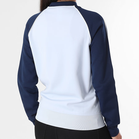 Adidas Originals - Veste Zippée A Bandes Femme SST TT KD3784 Bleu Clair Bleu Marine