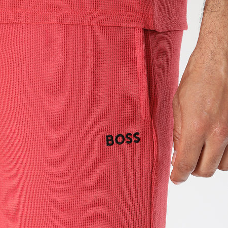 BOSS - Pantalón Corto de chándal Waffle 50535884 Rojo