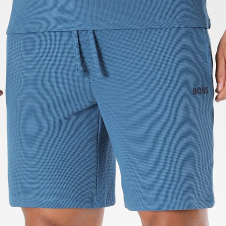 BOSS - Pantalón Corto de chándal Waffle 50535884 Azul Real