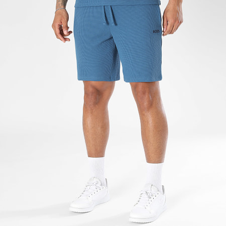 BOSS - Pantalón Corto de chándal Waffle 50535884 Azul Real
