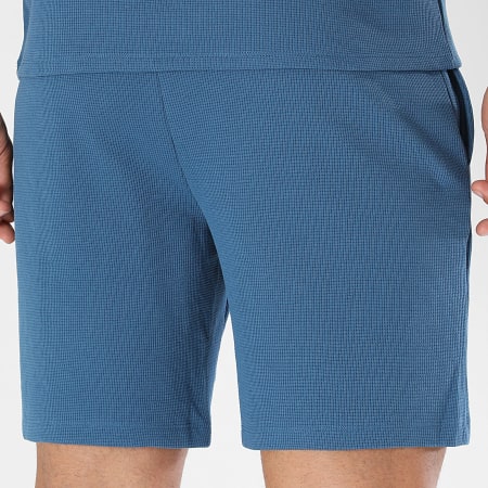 BOSS - Pantalón Corto de chándal Waffle 50535884 Azul Real