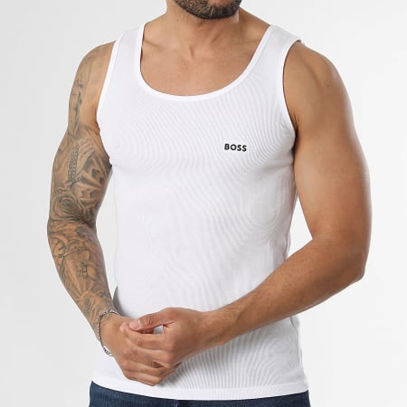BOSS - Lot De 3 Débardeurs 50542132 Bleu Blanc Bleu Marine