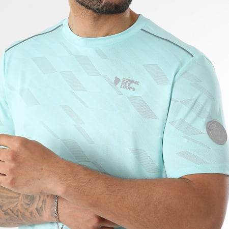 Comme Des Loups - Ensemble Tee Shirt Et Short Jogging Delta Turquoise Noir