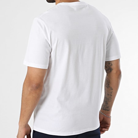Jack And Jones - Ensemble Tee Shirt Et Short Jogging College Logo Blanc Bleu Marine