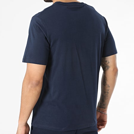 Jack And Jones - Ensemble Tee Shirt Et Short Jogging College Logo Bleu Marine