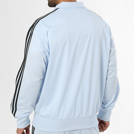 Adidas Originals - Veste Zippée A Bandes Firebird TT KC7997 Bleu Clair Noir