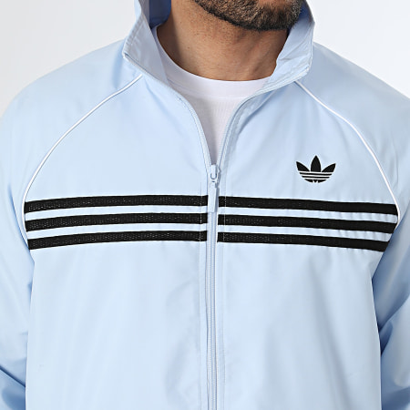 Adidas Originals - Veste Zippée Chest Stripes KE2164 Bleu Clair