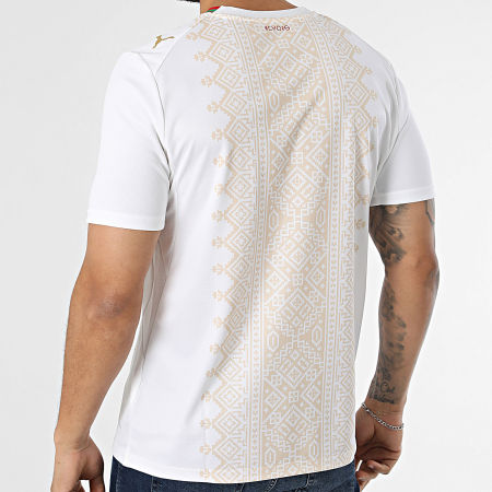 Puma - Camiseta de Fútbol Oficial Marruecos Exterior 2026 783318 Beige Blanco