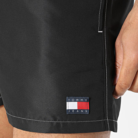 Tommy Jeans - Short De Bain Medium Drawstring Solid 3852 Noir
