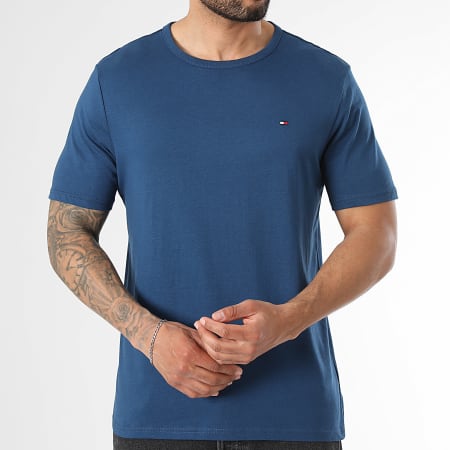 Tommy Hilfiger - Lot De 3 Tee Shirts 3870 Blanc Gris Chiné Bleu Marine
