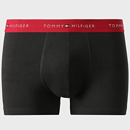 Tommy Hilfiger - Lot De 5 Boxers 3893 Noir Blanc Rouge Bordeaux