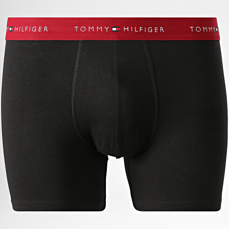 Tommy Hilfiger - Lot De 3 Boxers 3874 Noir Bleu Marine Rouge Bordeaux