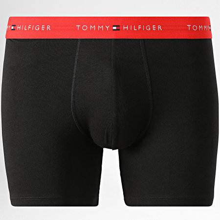 Tommy Hilfiger - Lot De 3 Boxers 3874 Noir Bleu Marine Rouge Bordeaux