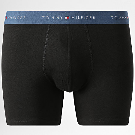 Tommy Hilfiger - Lot De 3 Boxers 3874 Noir Bleu Marine Rouge Bordeaux