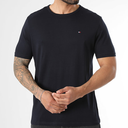 Tommy Hilfiger - Lot De 3 Tee Shirts 3870 Bleu Marine Blanc Vert Kaki