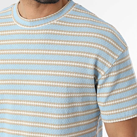 Uniplay - Tracksuit T-Shirts And Jogger Short Striped 210 212 Light Blue Beige