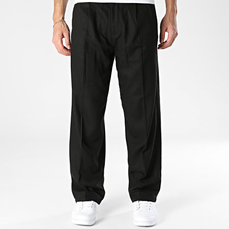 Uniplay - Pantalón chino efecto lino 601 Negro
