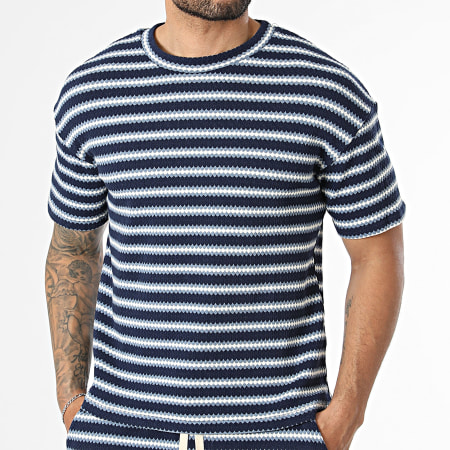 Uniplay - Tracksuit T-Shirts And Jogger Short Striped 210 212 Navy White