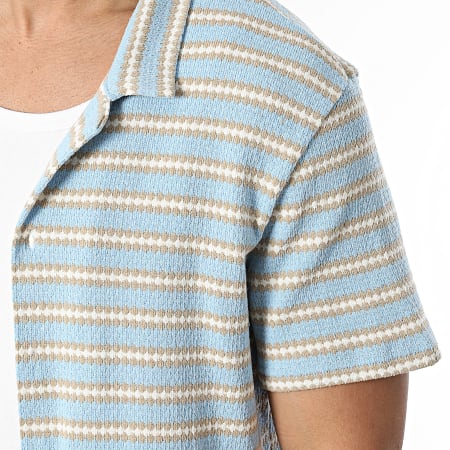 Uniplay - Tracksuit Short Sleeve Shirt And Jogger Short Striped 211 212 Light Blue Beige