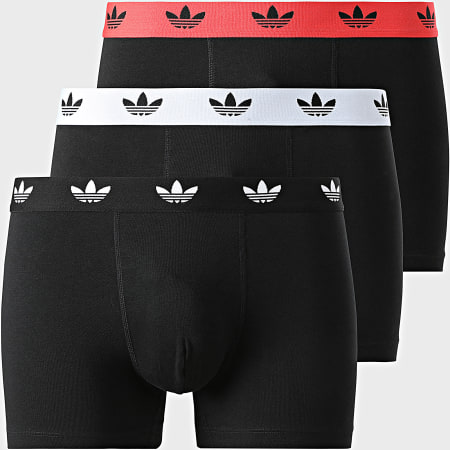 Adidas Originals - Lot De 3 Boxers KL1905 Noir Bleu Clair Rouge