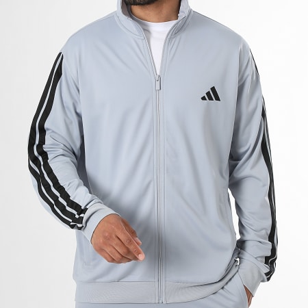 Adidas Sportswear - Set aus Trainingsanzug A Streifen 3 Streifen KC1359 Grau Schwarz