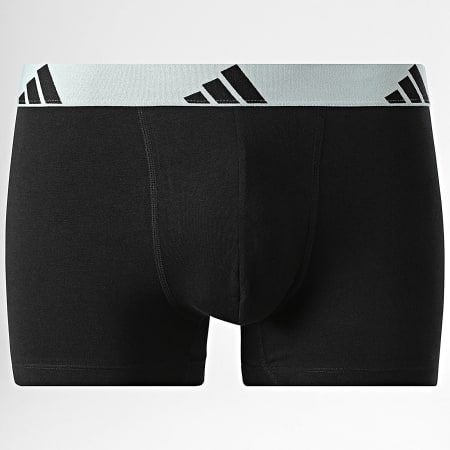 Adidas Sportswear - Lot De 3 Boxers Active Flex Cotton KL1950 Noir Bleu Orange Vert Gris