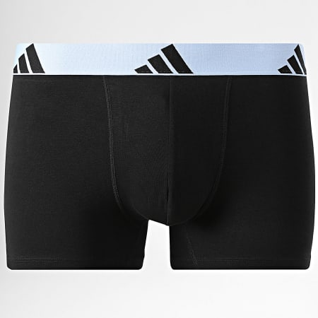 Adidas Sportswear - Lot De 3 Boxers Active Flex Cotton KL1950 Noir Bleu Orange Vert Gris