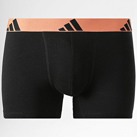 Adidas Sportswear - Lot De 3 Boxers Active Flex Cotton KL1950 Noir Bleu Orange Vert Gris