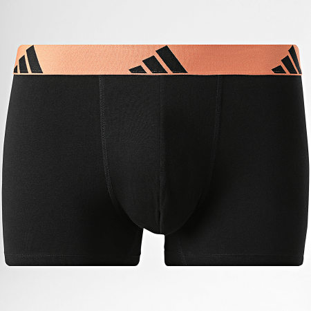 Adidas Sportswear - Lot De 2 Boxers Active Flex Cotton KL2010 Noir Bleu Gris Orange