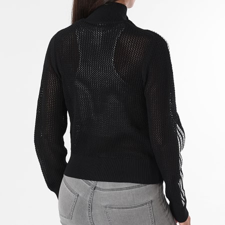 Adidas Originals - Veste Zippée Ajourée A Bandes Femme Knitted Crochet Firebird KC6497 Noir